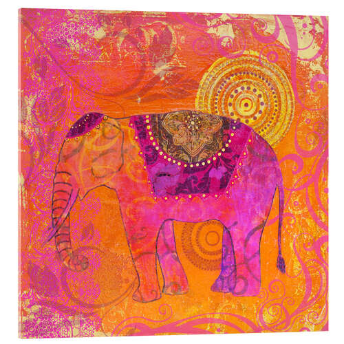 Acrylic print happy Elephant III