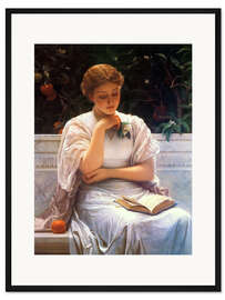 Gerahmter Kunstdruck Mädchen beim Lesen