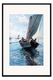 Gerahmter Kunstdruck Fischer im Boot