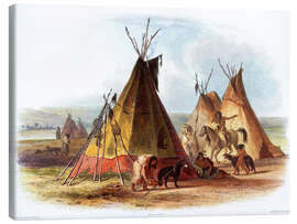 Canvas-taulu  Camp of Native Americans - Karl Bodmer