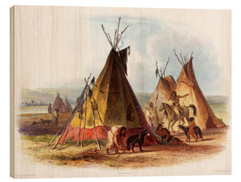 Stampa su legno  Accampamento di nativi americani - Karl Bodmer