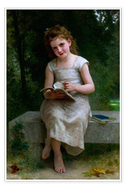 Wall print  The Reader - William Adolphe Bouguereau