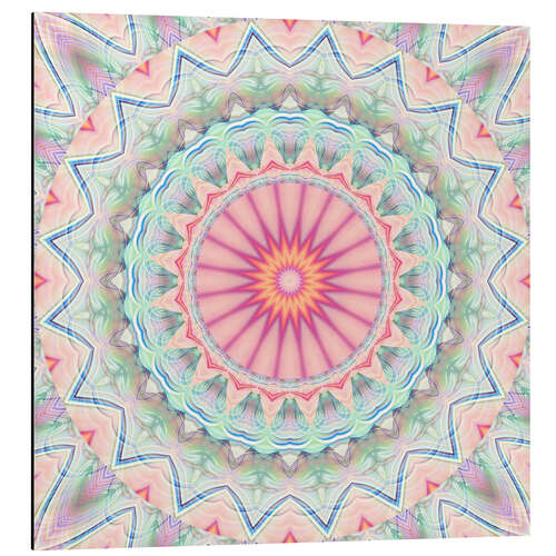 Alubild Mandala Pastell Nr. 5