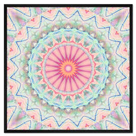 Gerahmter Kunstdruck Mandala Pastell Nr. 5