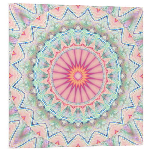 Foam board print mandala pastel no. 5