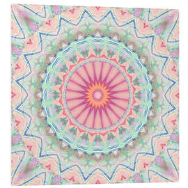 Foam board print mandala pastel no. 5