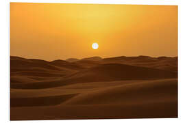 Quadro em PVC Sunset in the Erg Chebbi desert