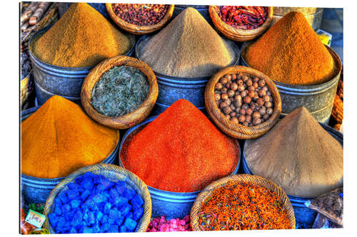 Galleriprint Colorful oriental spices on the bazaar in Marrakech