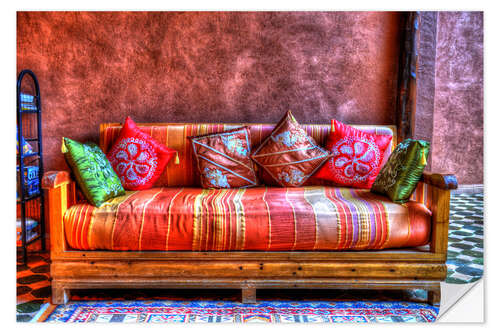 Vinilo para la pared Sofá oriental en Tinghir, Marruecos