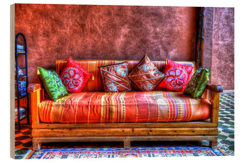 Holzbild Orientalisches Sofa in Tinghir, Marokko
