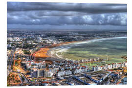 Foam board print View over the beach at Agadir