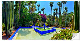 Selvklebende plakat Majorelle garden in Marrakech