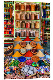 Foam board print Spices on a bazaar in Marrakech