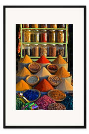 Gerahmter Kunstdruck Gewürze aus Marokko