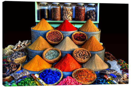 Canvas print Oriental spices in Marrakech