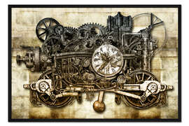 Gerahmter Kunstdruck Zeitmaschine