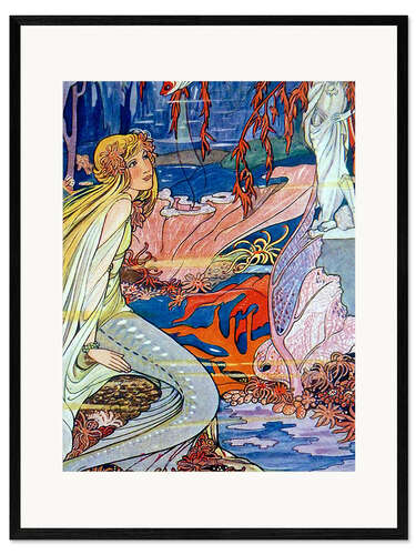 Ingelijste kunstdruk The little mermaid