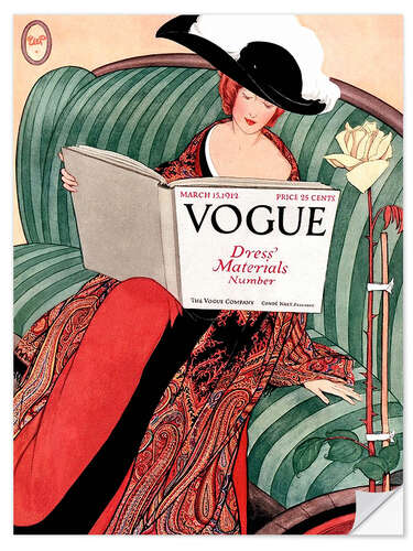 Selvklebende plakat Vintage Vogue