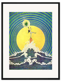 Gerahmter Kunstdruck Vintage-Wellenrauschen