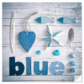 Självhäftande poster Blue Sea