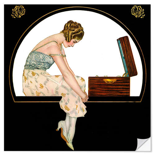 Selvklebende plakat The music of women