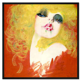 Gerahmter Kunstdruck Vintage Flapper Beauty Portrait