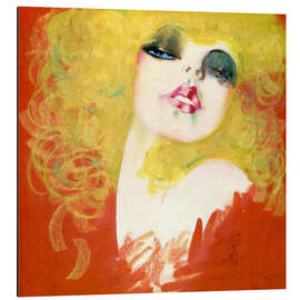 Magnettafel Vintage Flapper Beauty Portrait