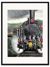 Framed art print Hare on Travel