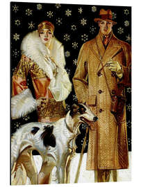 Magnettafel Paar mit Windhund