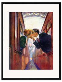 Gerahmter Kunstdruck Der süße Abschied