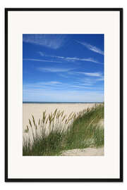 Gerahmter Kunstdruck Sommer Strandgras