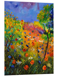 Foam board print Meadow with wildflowers