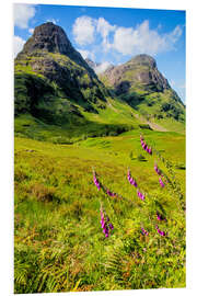 Foam board print Scotish Mountains