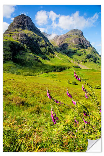 Wandsticker Schottische Berge