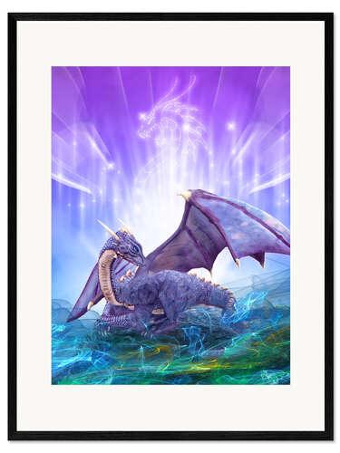 Ingelijste kunstdruk Dragon Energy