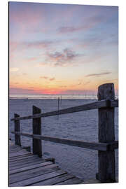 Aluminium print Jetty into the sea from St Peter Ording