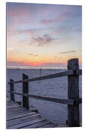 Quadro em plexi-alumínio Jetty into the sea from St Peter Ording