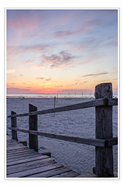 Wall print  Jetty into the sea from St Peter Ording - Dennis Stracke