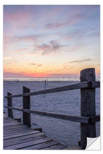 Wandsticker Steg ins Meer von St. Peter-Ording