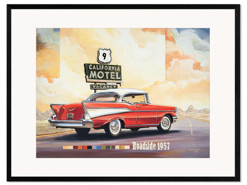 Innrammet kunsttrykk California Motel