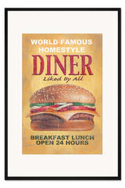 Gerahmter Kunstdruck World Famous Diner