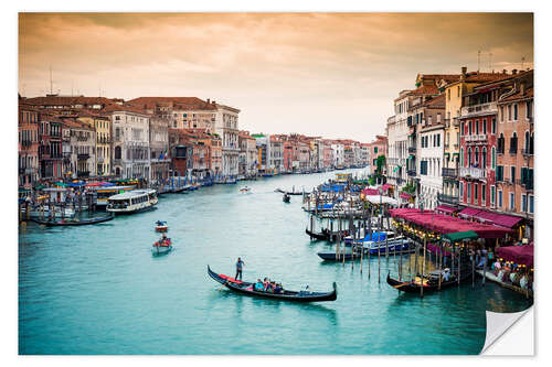 Selvklebende plakat Venice, Gondola