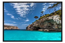 Gerahmter Kunstdruck Mallorca - Südküste