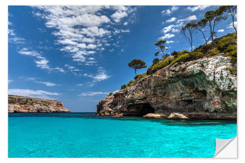 Selvklebende plakat Mallorca - South coast