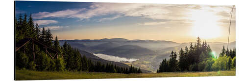 Aluminium print Sunset at Titisee