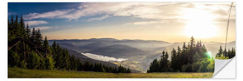 Wandsticker Sonnenuntergang am Titisee