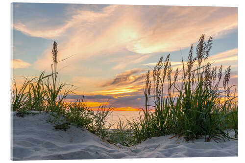 Acrylic print Beach of the Baltic Sea at Sunset