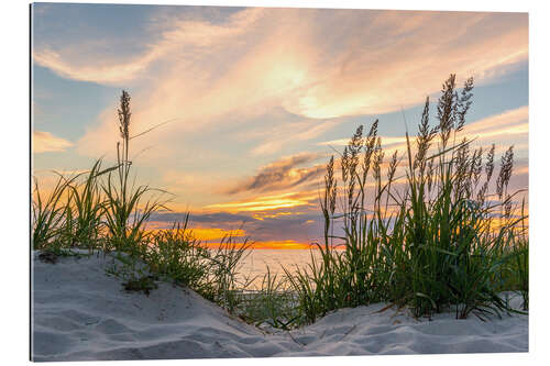 Gallery Print Ostseestrand im Sonnenunterang