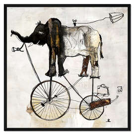 Gerahmter Kunstdruck Elefant