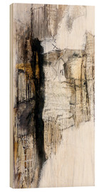 Tableau en bois  Abstrait blanc - Christin Lamade